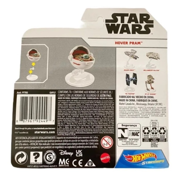 Hot Wheels Starships Star Wars Mandalorian The Child Hover Pram Yoda Die Cast - Picture 2 of 2